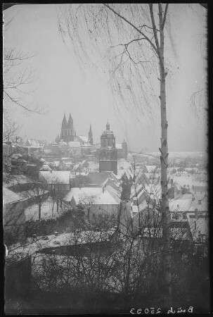 Meißen. Blick auf Meißen im Winter