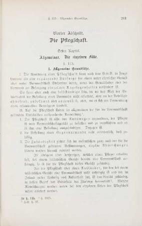 Erstes Kapitel. Allgemeines. Die einzelnen Fälle