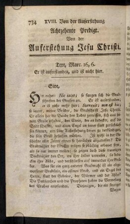 734-768, Achtzehente Predigt