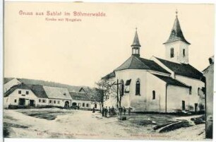 Sablat. Kirche mit Ringplatz