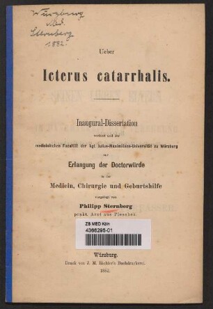 Ueber Icterus catarrhalis