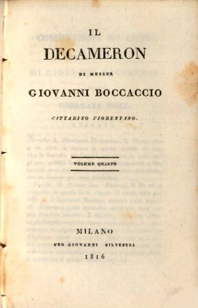 Il Decameron, 4