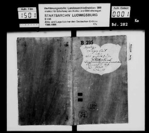 Lagerbuch über die Gefälle zu Schäftersheim vom fränkischen Amt Unterbalbach