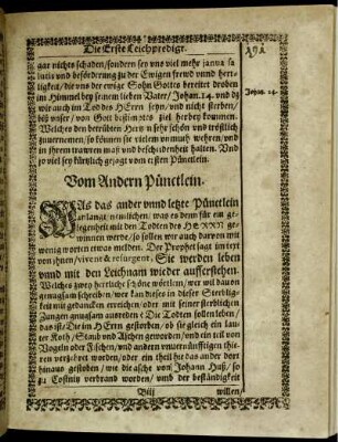 Vom Andern Pünctlein
