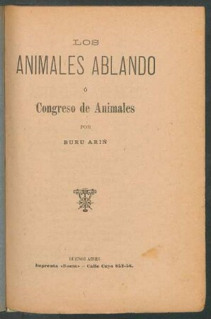 Los animales ablando ó congreso de animales