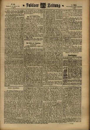 Zweite Ausgabe vom Dienstag, den 28. Februar 1911.