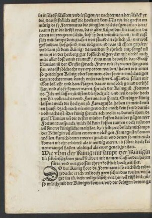 Wie yhm der Künig mit sampt der Künigin die selben schönen junckfrawen mit namen Cassandra haym füret/ ...