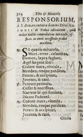 Responsorium a S. Bonaventura honori Divi Antonii de Padua adornatum ...