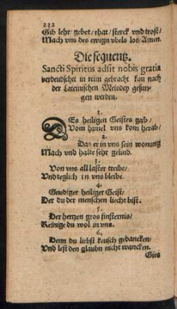 Die sequentz. Sancti Spiritus adsit nobis gratia ...