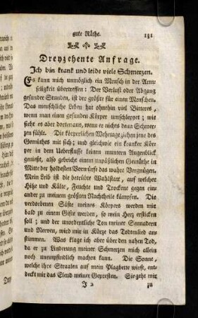 131-139, Dreyzehente Anfrage
