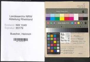 Entnazifizierung Heinrich Buecher , geb. 16.05.1912 (Bauingenieur)