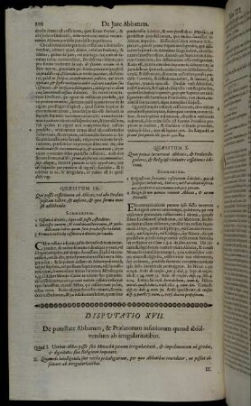 Disputatio XVII. De potestate Abbatum, & Prælatorum inferiorum quoad absolvendum ab irregularitatibus.