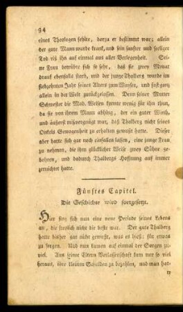 Fünftes Capitel. Die Geschichte wird fortgesetzt.
