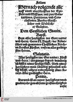 Titulaturen geistlicher Stand
