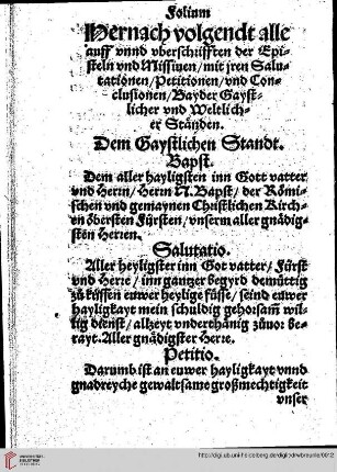 Titulaturen geistlicher Stand