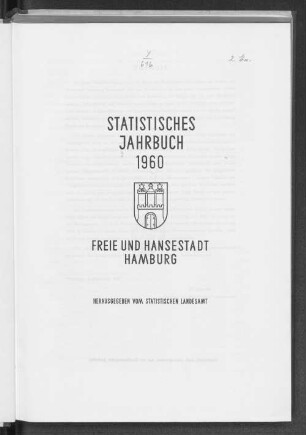 1960: Statistisches Jahrbuch