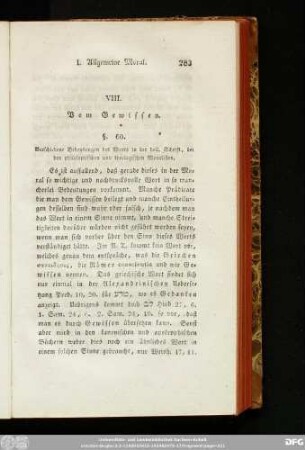 VIII. Vom Gewissen.