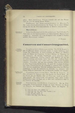 Conserven und Conservirungsmittel.