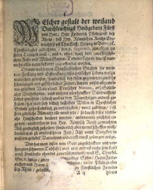 Kurtze Anzeig, daß ... Philipps Ludwigen Pfaltzgraven bey Rhein ... die Tutel und Administration über die hinterlaßene Churf. Pfaltzgrävische pupillen ... allein zustendig seie