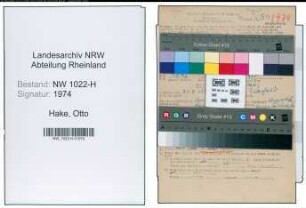 Entnazifizierung Otto Hake , geb. 21.04.1884 (Staatsanwalt)