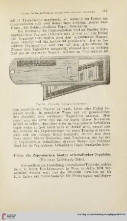 Ueber die Reproductien bunter orientalischer Teppiche