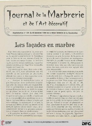 5: Les façades en marbre