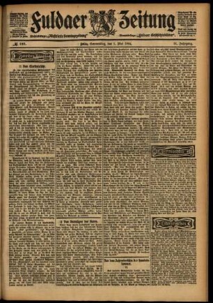 Zweite Ausgabe vom Donnerstag, den 05. Mai 1904.