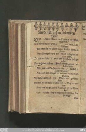 An den Wahrheitliebenden Leser.