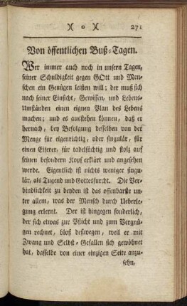 Von öffentlichen Buß-Tagen.