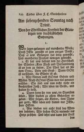 122, Am siebenzehenden Sonntag nach Trinit.