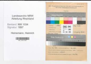 Entnazifizierung Heinrich Heinemann , geb. 29.08.1914 (Hauptmann)