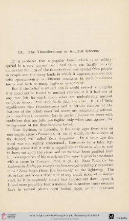 III. the Thunderstone in Ancient Greece