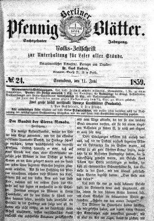 No. 24, Sonnabend, den 11. Juni