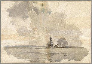 Döllgast, Hans; München; Bayern; Aquarellstudien - Landschaftsstudie