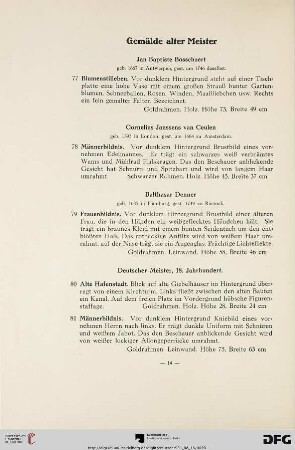 Gemälde alter Meister (Nr. 77-112)