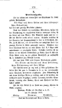 Preisaufgabe