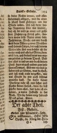 155-202, Der achte Theil. Fest-Gebete.