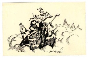 Postkarten mit humoristischen Zeichnungen aus dem Alpenkrieg, jeweils mit Zensurvermerk 06.12.1915: (Körperpflege in Schnee und Eis)