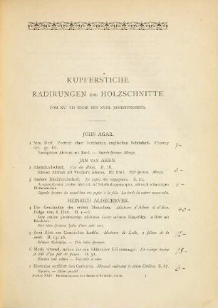 ... Kupferstich-Auction von Amsler & Ruthardt in Berlin, 24. Katalog der sehr reichen Kupferstichsammlungen des E. F. Oppermann und eines anderen Berliner Kunstfreundes : Versteigerung zu Berlin, 15. Mai ff. 1882 im Auctionshaus v. R. Lepke