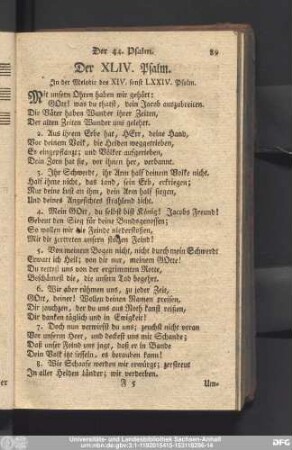 Der XLIV. Psalm.