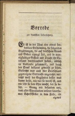 Vorrede zur deutschen Uebersetzung