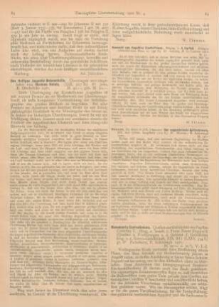 83-84 [Rezension] Hefele, Herman, Des Heiligen Augustinus Bekentnisse
