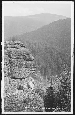 Auersberg. Blick vom Kamelfelsen nach dem Auersberg