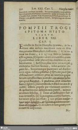 Pompeii Trogi Epitoma Historiarum, Liber XXI.