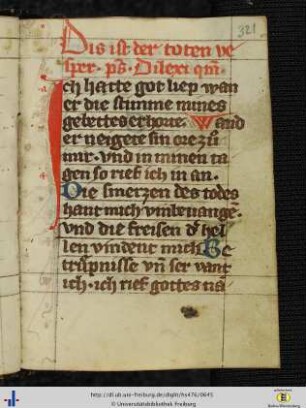 [321r - 392v] Totenoffizium.