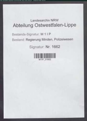 Polizeiverordnungen des Kreises Paderborn
