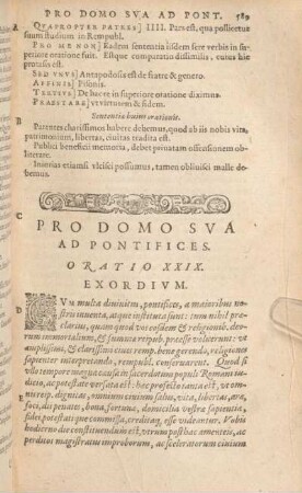 Pro Domo Sva Ad Pontifices. Oratio XXIX.