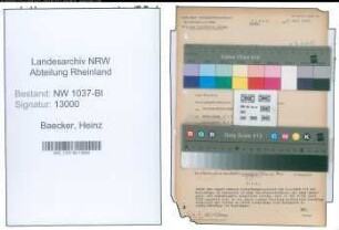 Entnazifizierung Heinz Baecker , geb. 20.02.1915 (Kaufm.Angestellter)