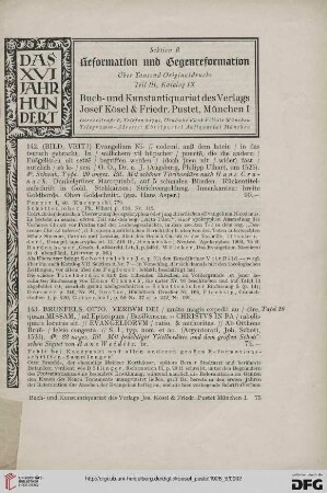 Reformation und Gegenreformation (Nr. 142 - 182)