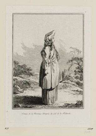 Femme de la Province Dingrie, du côté de la Finlande, Blatt 7 der Folge "Divers ajustements et usages de Rußie"